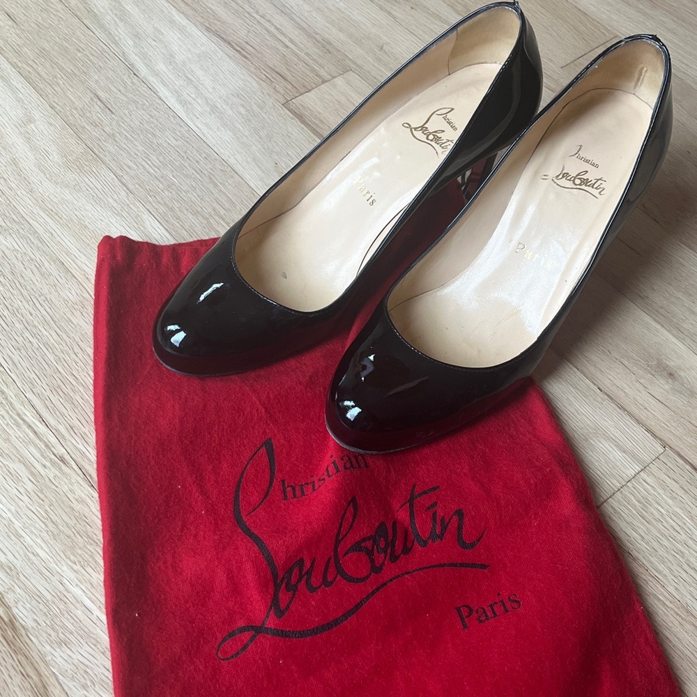 Christian Louboutin Black Patent Leather Heels